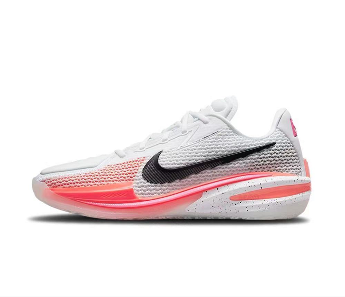 2021 Nike Zoom GT Cut White Red Black Basketball Shoes - Click Image to Close